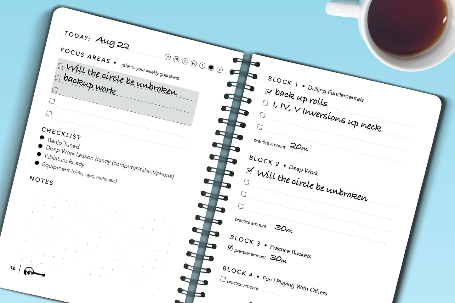 Banjo Mountain Quarterly Practice Journal