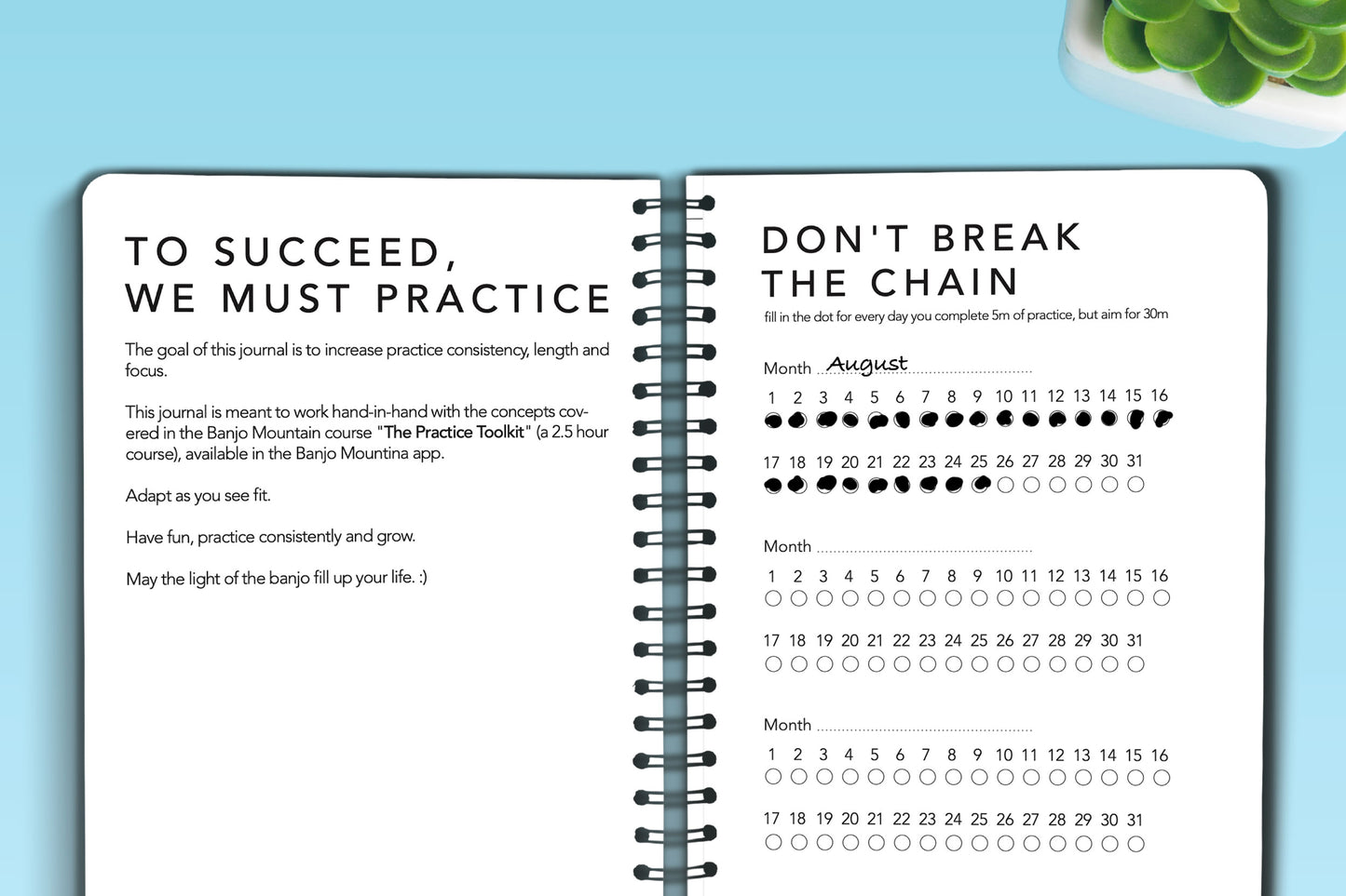 Banjo Mountain Quarterly Practice Journal